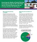 Cover of Examining the Quality of Family Planning Counseling through the 2017-2018 Haiti Service Provision Assessment Survey (SPA29) - Analysis Brief (English)