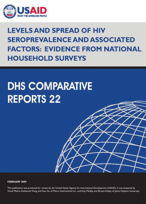 Cover of Levels and Spread of HIV Seroprevalence and Associated Factors: Evidence from National Household Surveys (English)