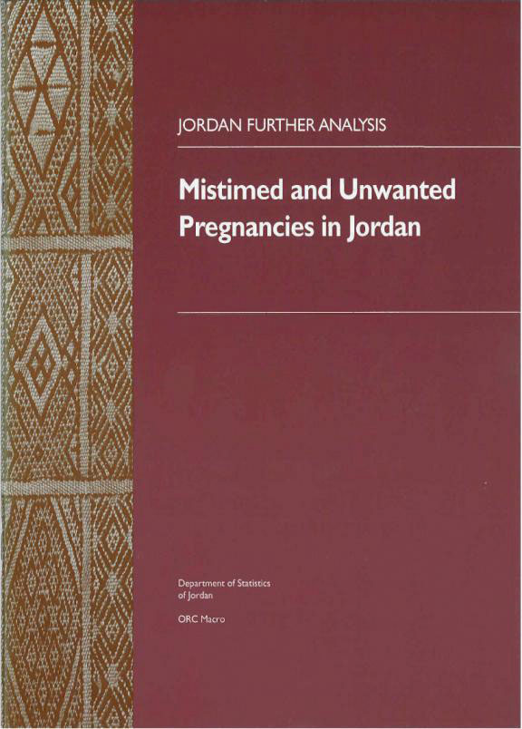 Cover of Mistimed and Unwanted Pregnancies in Jordan (English)