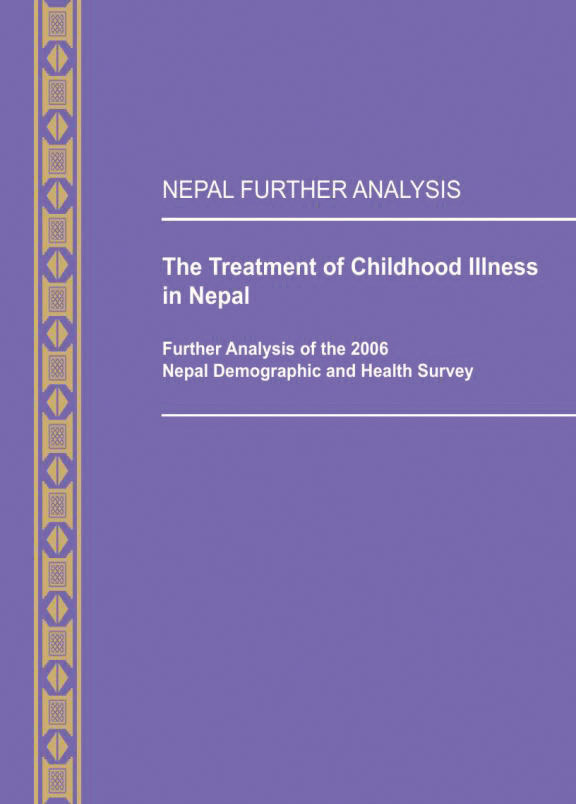 Cover of The Treatment of Childhood Illness in Nepal (English)
