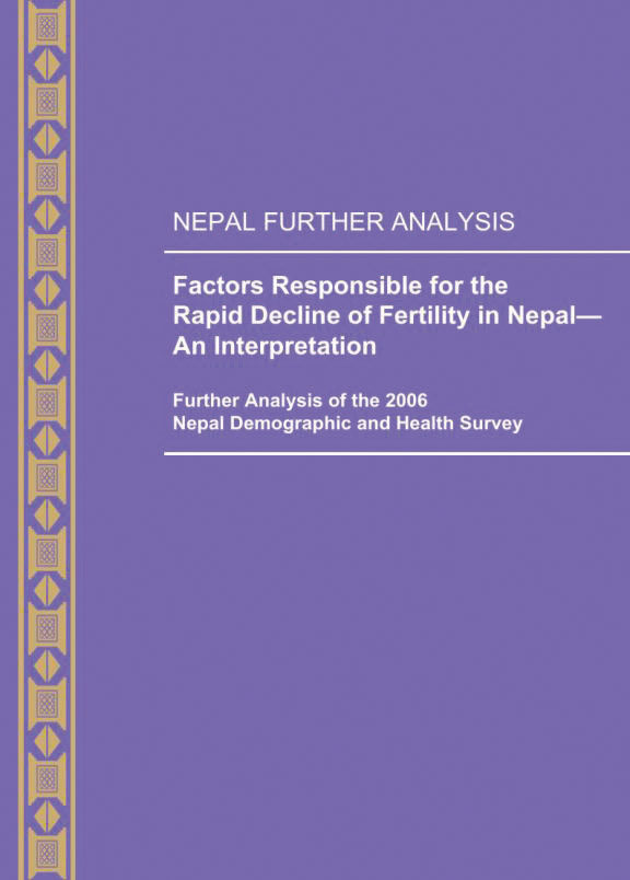 Cover of Factors Responsible for the Rapid Decline of Fertility in Nepal - An Interpretation (English)