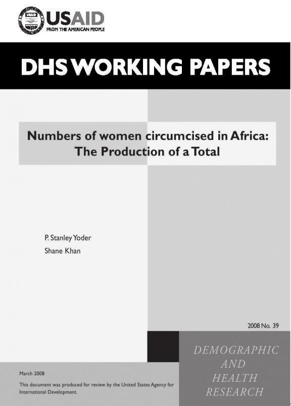 Cover of Numbers of women circumcised in Africa: The Production of a Total (English)