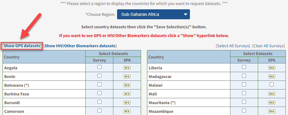 Screenshot showing how to access GPS data