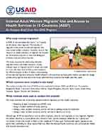 Cover of Internal Adult Women Migrants’ Use and Access to Health Services in 15 Countries (AS87) (English)