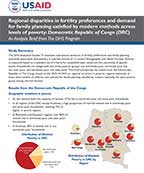 Cover of Regional disparities in fertility preferences and demand for family planning satisfied by modern methods across levels of poverty  (Analysis Brief) (English)