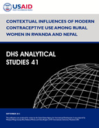 Cover of Contextual Influences of Modern Contraceptive Use among Rural Women in Rwanda and Nepal (English)
