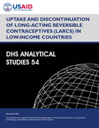 Cover of Uptake and Discontinuation of Long-Acting Reversible Contraceptives (LARCs) in Low-Income Countries (English)