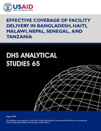 Cover of Effective Coverage of Facility Delivery in Bangladesh, Haiti, Malawi, Nepal, Senegal, and Tanzania (English)