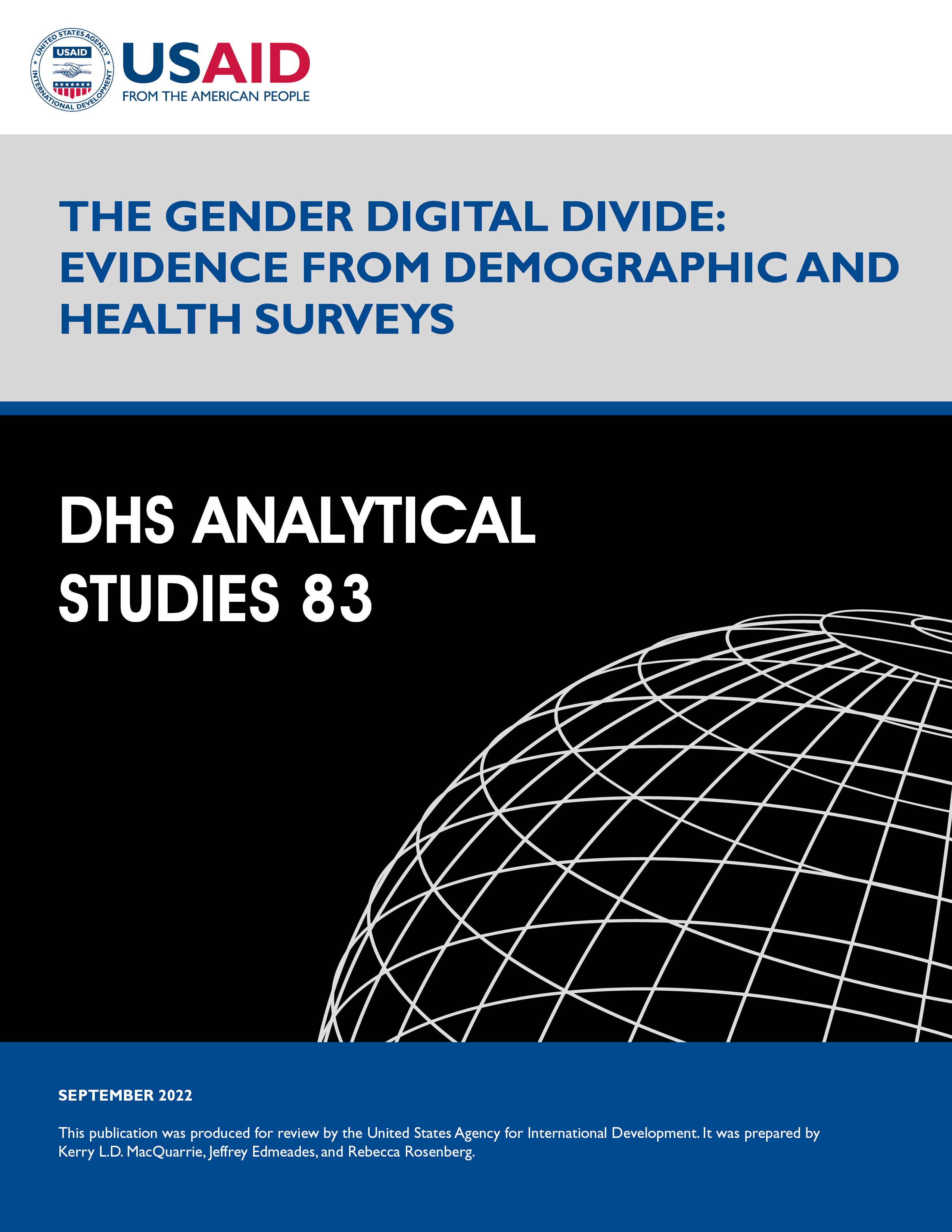Cover of The Gender Digital Divide: Evidence from Demographic and Health Surveys (English)