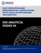 Cover of Electrification and Refrigeration: Associations with Child Nutrition and Vaccination (English)