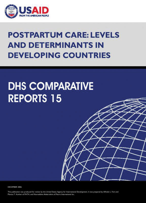 Cover of Postpartum Care: Levels and Determinants in Developing Countries (English)