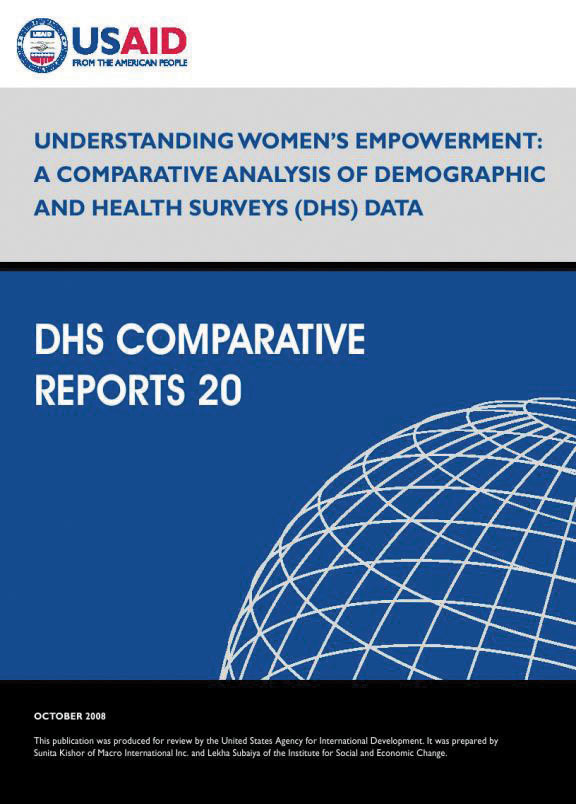 Cover of Understanding Women's Empowerment: A Comparative Analysis of Demographic and Health Surveys (DHS) Data (English)