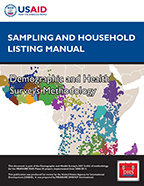 Cover of DHS Sampling and Household Listing Manual (English)