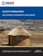 Cover of DHS Model Questionnaire - Phase 7 (English, French)