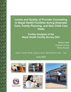 Cover of Levels and Quality of Provider Counseling in Nepal Health Facilities during Antenatal Care, Family Planning, and Sick Child Care Visits (English)