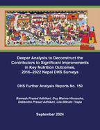 Cover of Deeper Analysis to Deconstruct the Contributors to Significant Improvement in Key Nutrition Outcomes, 2016-2022 Nepal DHS Surveys (English)