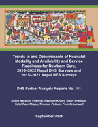 Cover of Trends in and Determinants of Neonatal Mortality and Availability and Service Readiness for Newborn Care, 2016–2022 Nepal DHS Surveys and 2015–2021 Nepal HFS Surveys (English)