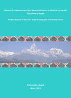 Cover of Women's Empowerment and Spousal Violence in Relation to Health Outcomes in Nepal (English)