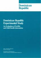 Cover of Dominican Republic Experimental, 1986 - Final Report (Experimental Study) (English)