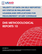 Cover of Validity of Data on Self-reported HIV Status in Malawi and Uganda and Implications for Measurement of ARV Coverage (English)