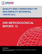 Cover of Quality and Consistency of DHS Fertility Estimates, 1990 to 2012 (English)