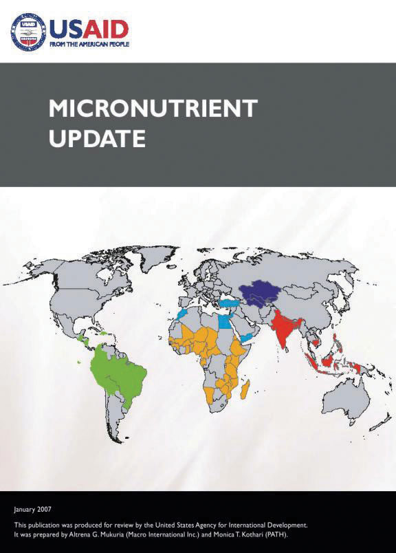 Cover of Micronutrient Update 2007 (English)