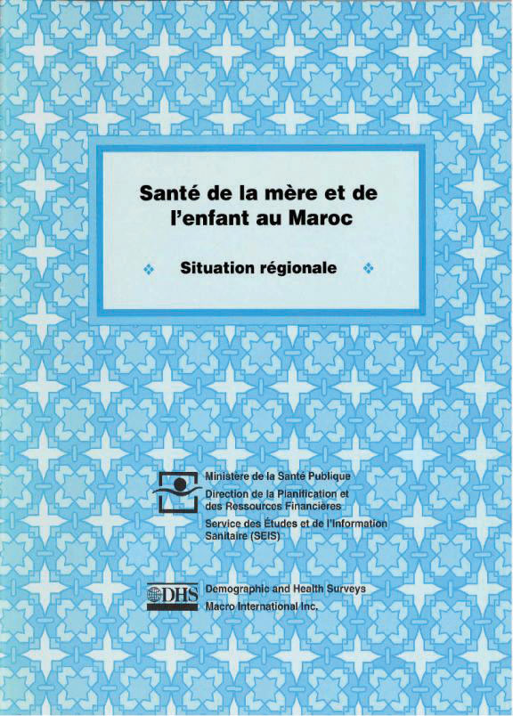 Cover of Santé de la mère et de l'enfant au Maroc - Situation régionale (English)