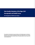 Cover of Data Quality Evaluation of the Niger 2017 Demographic and Health Survey (English, French)