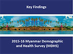 Cover of Myanmar: DHS, 2015-16 - Survey Presentations (English)