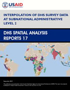 Cover of Interpolation of DHS Survey Data at Subnational Administrative Level 2 (English)