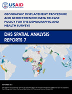 Cover of Geographic Displacement Procedure and Georeferenced Data Release Policy for the Demographic and Health Surveys (English)