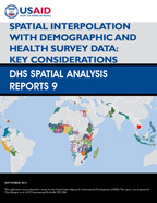 Cover of Spatial Interpolation with Demographic and Health Survey Data: Key Considerations (English)