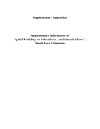 Cover of Supplementary Appendices: Supplementary Information for Spatial Modeling for Subnational Administrative Level 2 Small-Area Estimation (English)