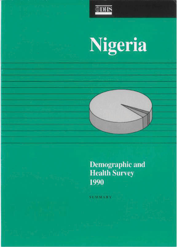 Cover of Nigeria DHS, 1990 - Summary Report (English)