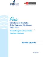 Cover of Peru DHS, 2013 - Key Findings (Spanish)