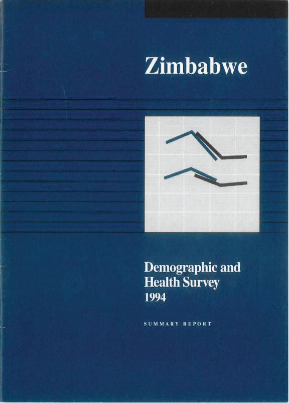 Cover of Zimbabwe DHS, 1994 - Summary Report (English)