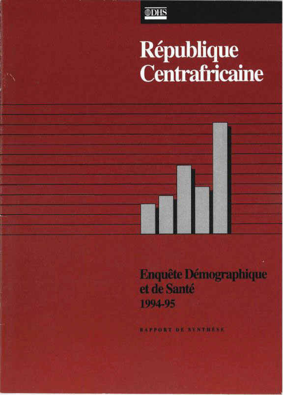 Cover of Central African Republic DHS, 1994-95 - Summary Report (French)