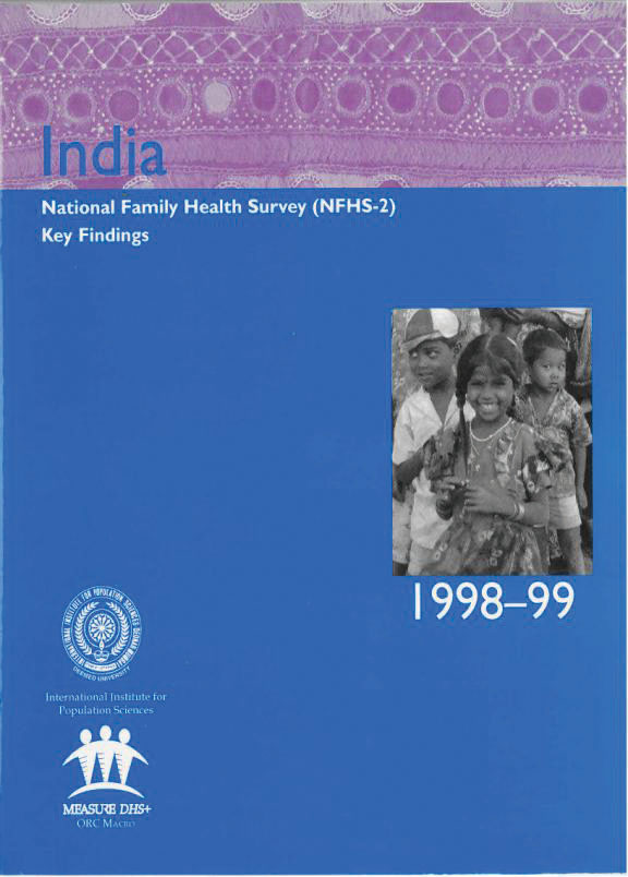 Cover of India DHS, 1998-99 - Summary Report (English)