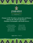 Cover of Changes in HIV Prevalence among Men and Women between the 2005-06 and 2010-11 Zimbabwe Demographic and Health Surveys (English)