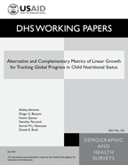 Cover of Alternative and Complementary Metrics of Linear Growth for Tracking Global Progress in Child Nutritional Status (English)