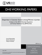 Cover of Disparities in Cesarean Section among Women in Jordan: Analysis of the 2017-18 Jordan Population and Family Health Survey (JPFHS) Data (English)