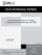 Cover of A Decomposition of Sources of Change in Population Size and Median Age, 1970-2020 (English)