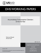 Cover of Accumulating Contraceptive Calendars across Surveys (English)
