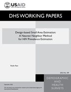 Cover of Design-based Small Area Estimation: A Nearest Neighbor Method for HIV Prevalence Estimation (English)