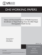 Cover of Status and Associated Factors of Health Insurance Enrollment in Nepal: Findings from the 2022 Nepal Demographic and Health Survey (English)