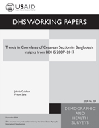 Cover of Trends in Correlates of Cesarean Section in Bangladesh: Insights from BDHS 2007–2017 (English)