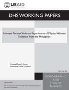 Cover of Intimate Partner Violence Experiences of Filipino Women: Evidence from the Philippines (English)